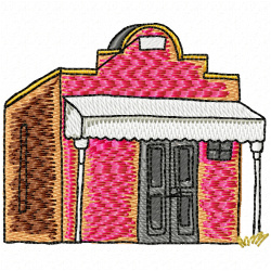 Houses Bulding Embroidery Design 2 Houses Bulding Embroidery Design 2